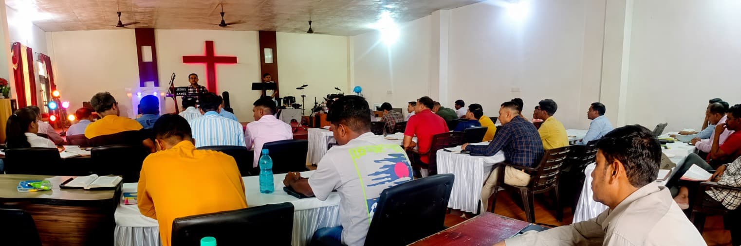 NIBS students gathered for worship and teaching